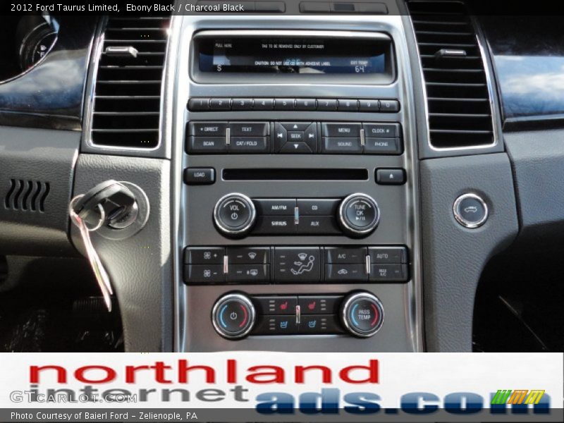 Ebony Black / Charcoal Black 2012 Ford Taurus Limited