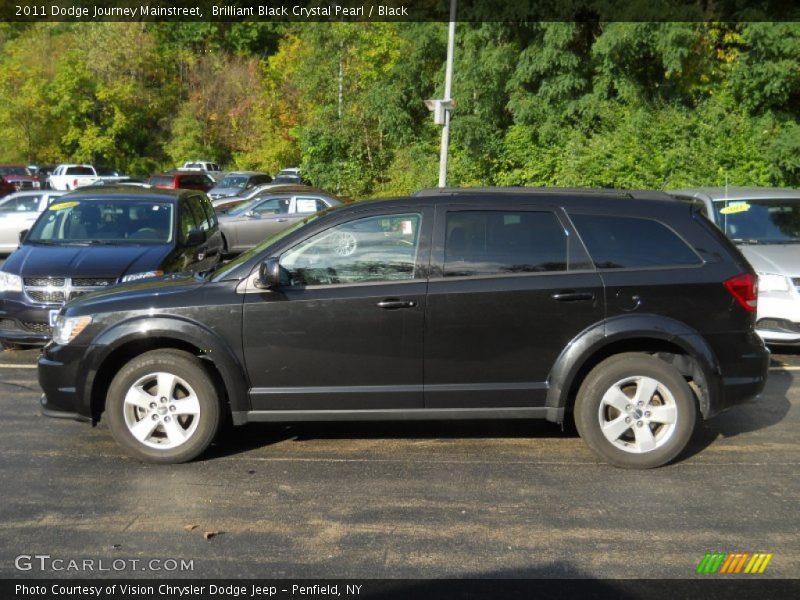 Brilliant Black Crystal Pearl / Black 2011 Dodge Journey Mainstreet
