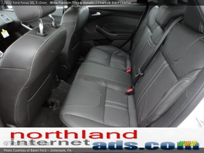 White Platinum Tricoat Metallic / Charcoal Black Leather 2012 Ford Focus SEL 5-Door