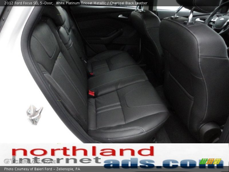 White Platinum Tricoat Metallic / Charcoal Black Leather 2012 Ford Focus SEL 5-Door