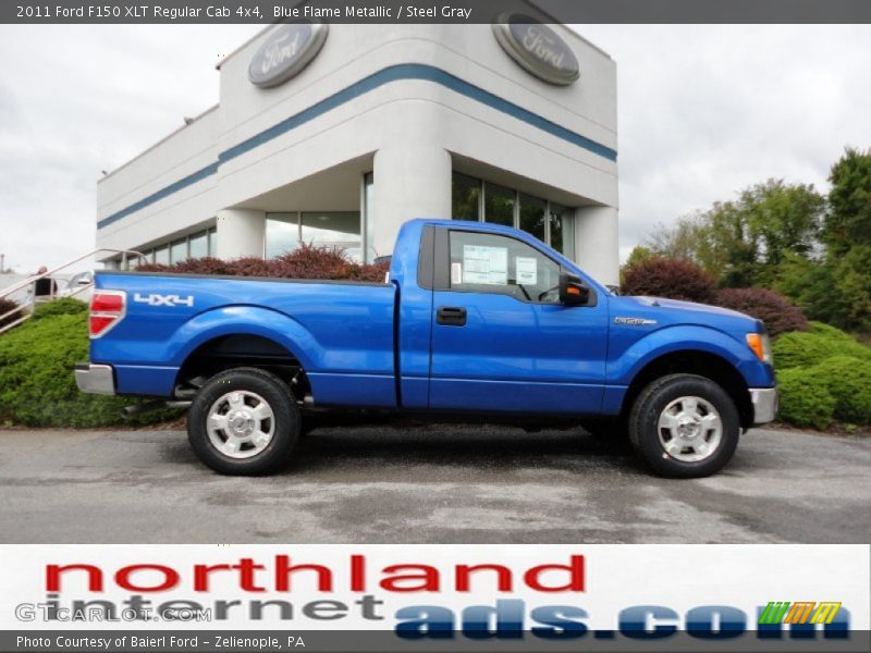 Blue Flame Metallic / Steel Gray 2011 Ford F150 XLT Regular Cab 4x4