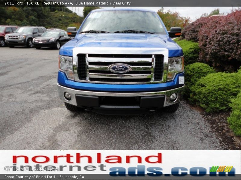 Blue Flame Metallic / Steel Gray 2011 Ford F150 XLT Regular Cab 4x4