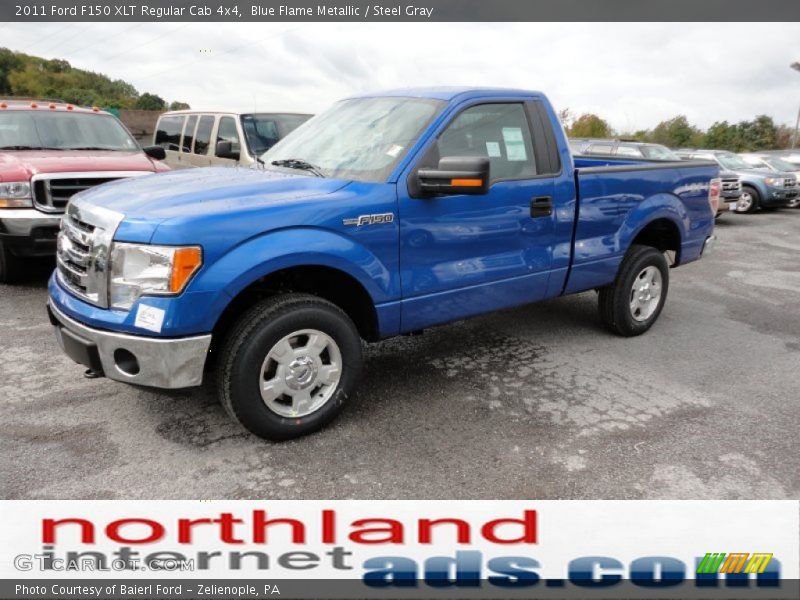 Blue Flame Metallic / Steel Gray 2011 Ford F150 XLT Regular Cab 4x4