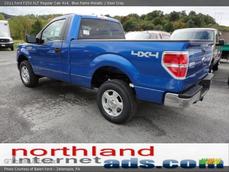 Blue Flame Metallic / Steel Gray 2011 Ford F150 XLT Regular Cab 4x4