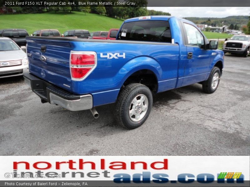 Blue Flame Metallic / Steel Gray 2011 Ford F150 XLT Regular Cab 4x4