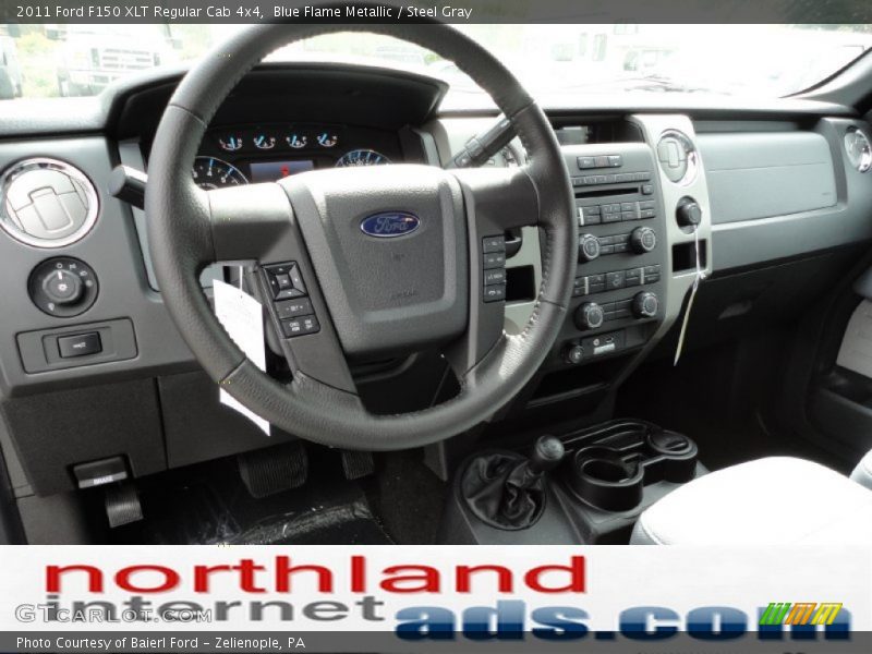 Blue Flame Metallic / Steel Gray 2011 Ford F150 XLT Regular Cab 4x4