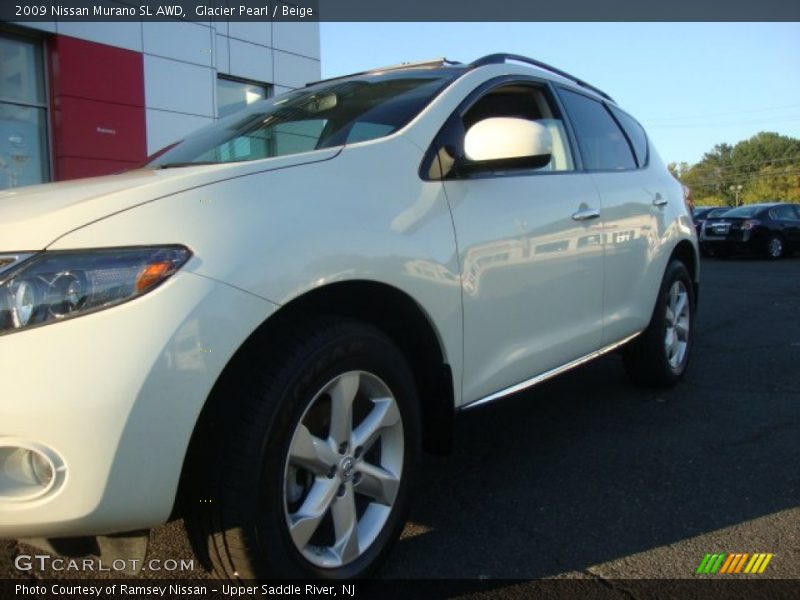 Glacier Pearl / Beige 2009 Nissan Murano SL AWD