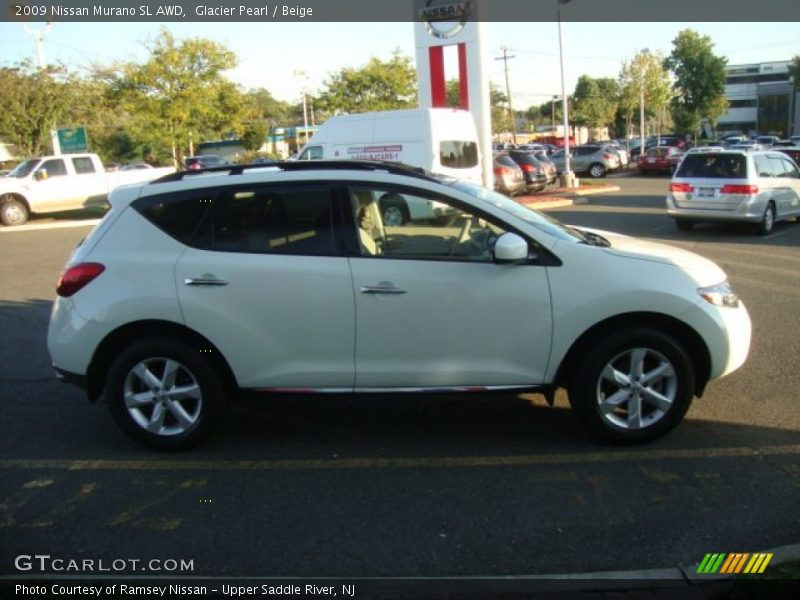 Glacier Pearl / Beige 2009 Nissan Murano SL AWD