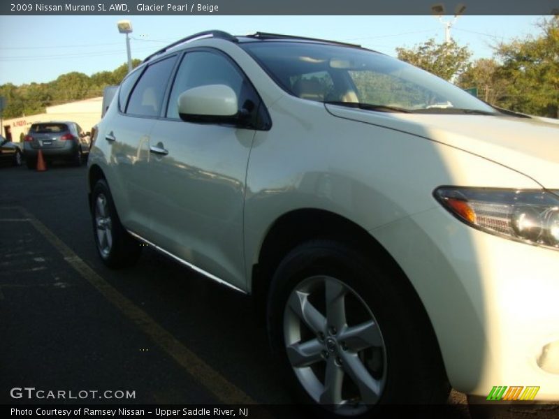 Glacier Pearl / Beige 2009 Nissan Murano SL AWD