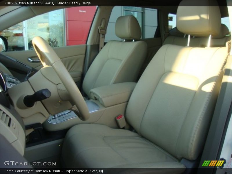 Glacier Pearl / Beige 2009 Nissan Murano SL AWD