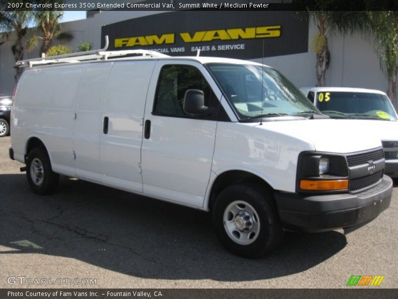 Summit White / Medium Pewter 2007 Chevrolet Express 3500 Extended Commercial Van