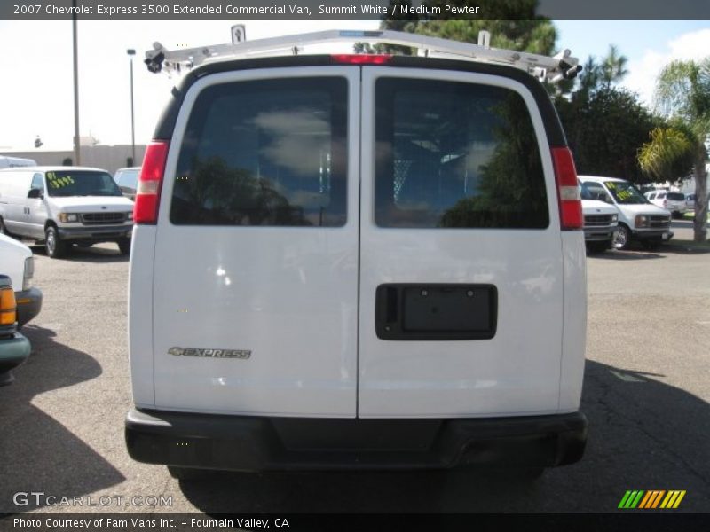 Summit White / Medium Pewter 2007 Chevrolet Express 3500 Extended Commercial Van