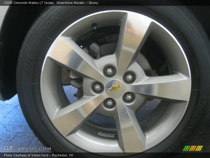 Silverstone Metallic / Ebony 2008 Chevrolet Malibu LT Sedan