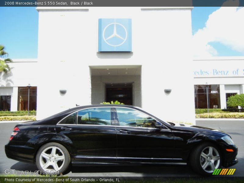 Black / Black 2008 Mercedes-Benz S 550 Sedan