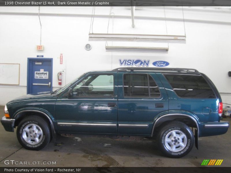 Dark Green Metallic / Graphite 1998 Chevrolet Blazer LS 4x4