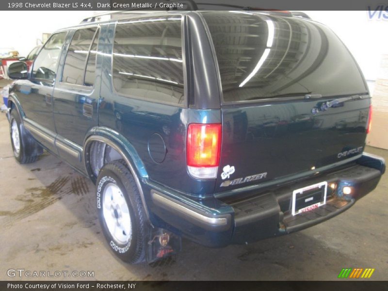 Dark Green Metallic / Graphite 1998 Chevrolet Blazer LS 4x4