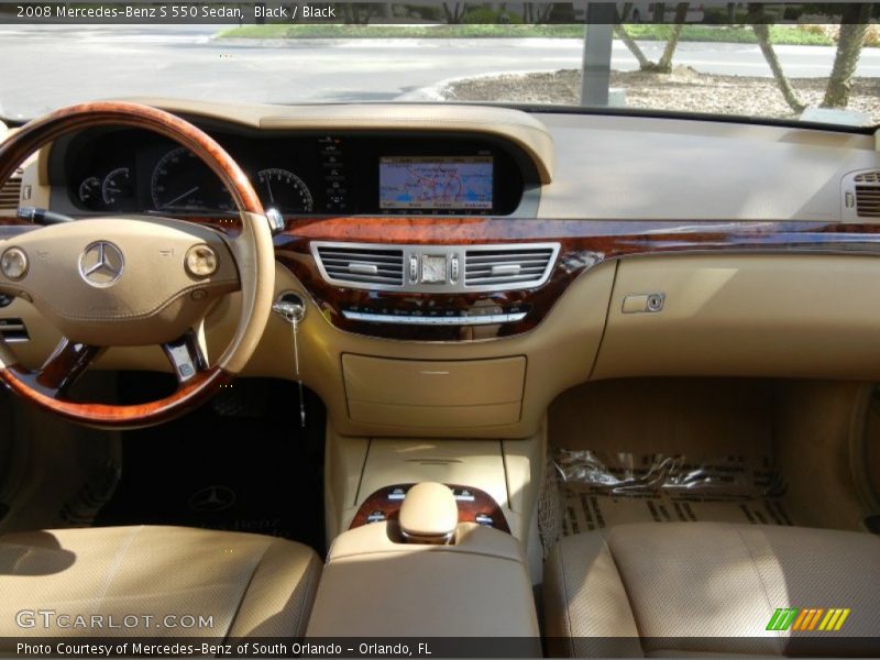 Black / Black 2008 Mercedes-Benz S 550 Sedan