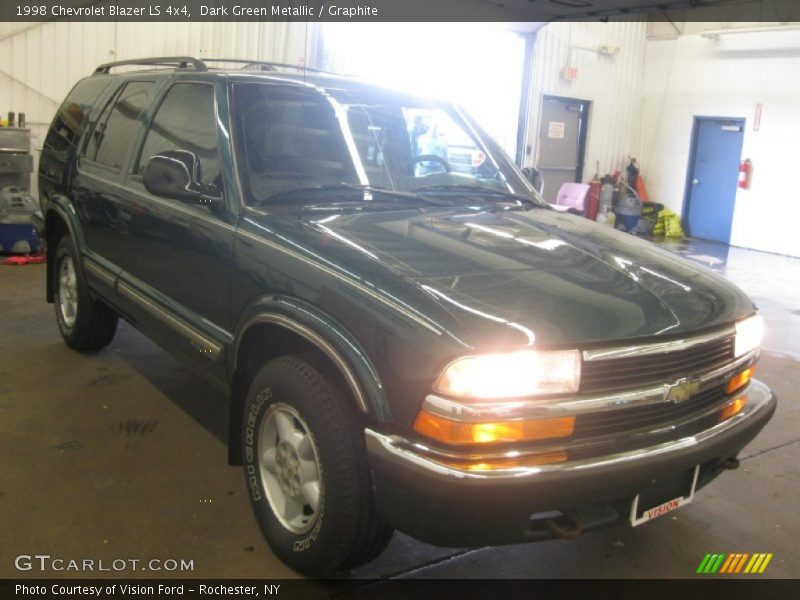 Dark Green Metallic / Graphite 1998 Chevrolet Blazer LS 4x4