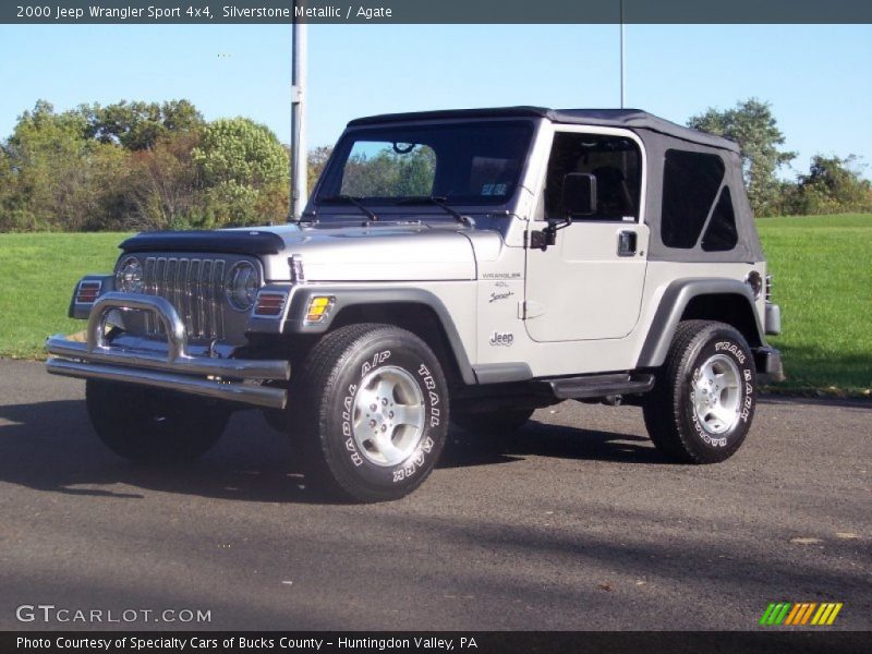 Silverstone Metallic / Agate 2000 Jeep Wrangler Sport 4x4