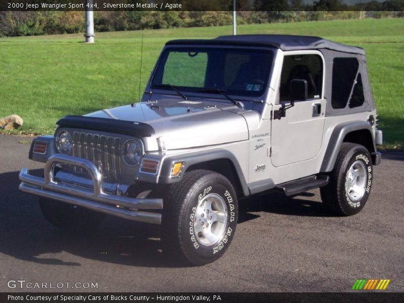 Silverstone Metallic / Agate 2000 Jeep Wrangler Sport 4x4