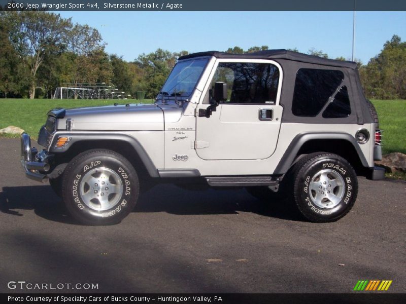 Silverstone Metallic / Agate 2000 Jeep Wrangler Sport 4x4