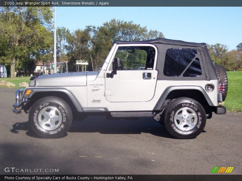 Silverstone Metallic / Agate 2000 Jeep Wrangler Sport 4x4