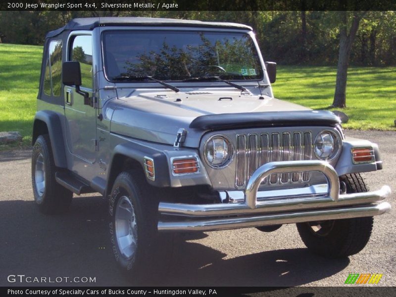 Silverstone Metallic / Agate 2000 Jeep Wrangler Sport 4x4