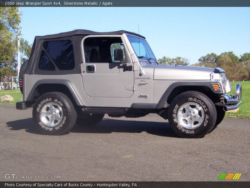 Silverstone Metallic / Agate 2000 Jeep Wrangler Sport 4x4