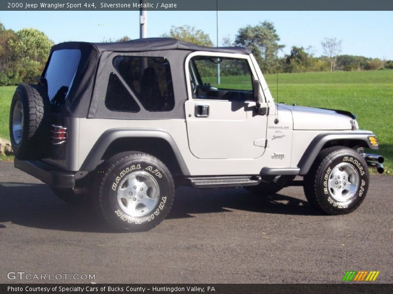 Silverstone Metallic / Agate 2000 Jeep Wrangler Sport 4x4