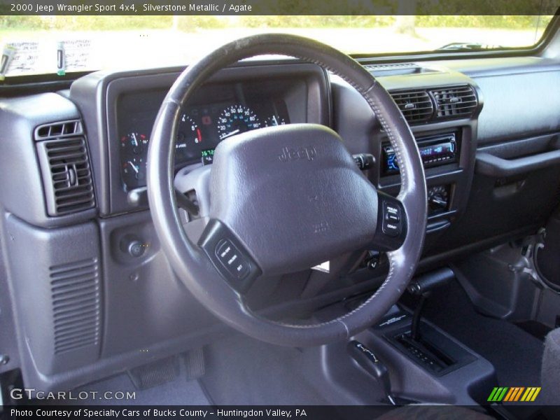Silverstone Metallic / Agate 2000 Jeep Wrangler Sport 4x4