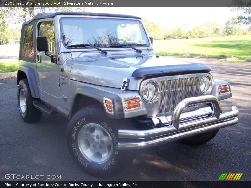 Silverstone Metallic / Agate 2000 Jeep Wrangler Sport 4x4