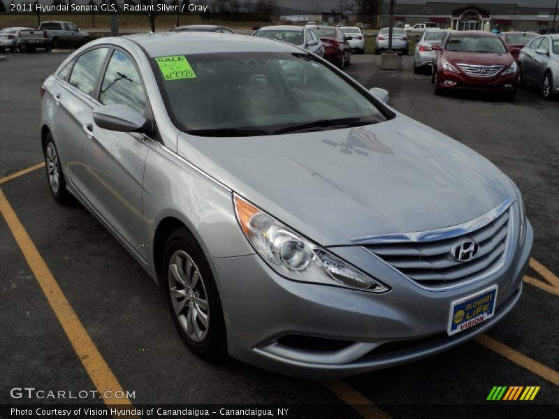 Radiant Silver / Gray 2011 Hyundai Sonata GLS