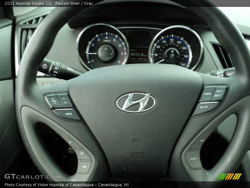 Radiant Silver / Gray 2011 Hyundai Sonata GLS