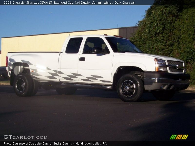 Summit White / Dark Charcoal 2003 Chevrolet Silverado 3500 LT Extended Cab 4x4 Dually