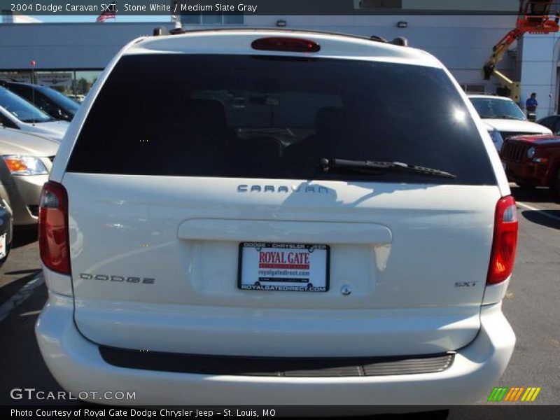 Stone White / Medium Slate Gray 2004 Dodge Caravan SXT