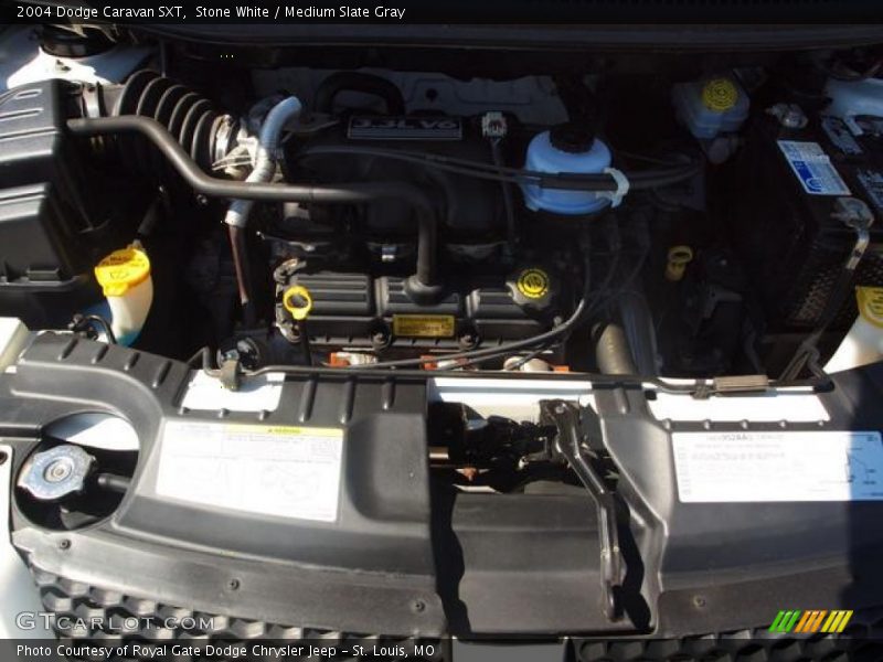 Stone White / Medium Slate Gray 2004 Dodge Caravan SXT