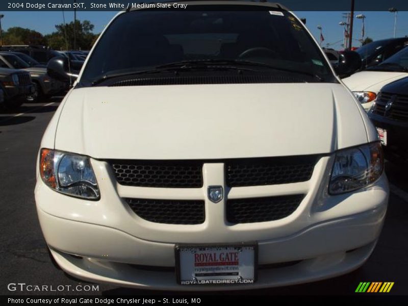 Stone White / Medium Slate Gray 2004 Dodge Caravan SXT