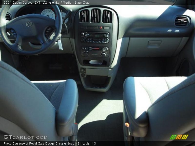 Stone White / Medium Slate Gray 2004 Dodge Caravan SXT