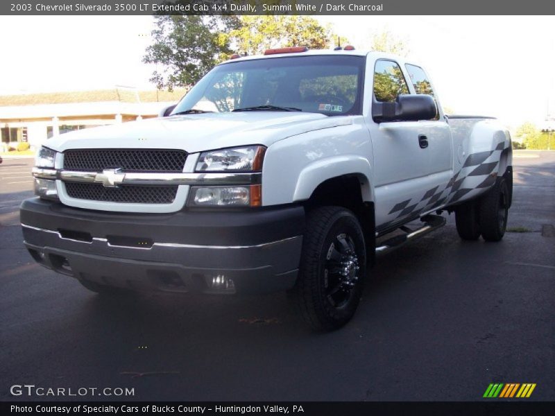 Summit White / Dark Charcoal 2003 Chevrolet Silverado 3500 LT Extended Cab 4x4 Dually