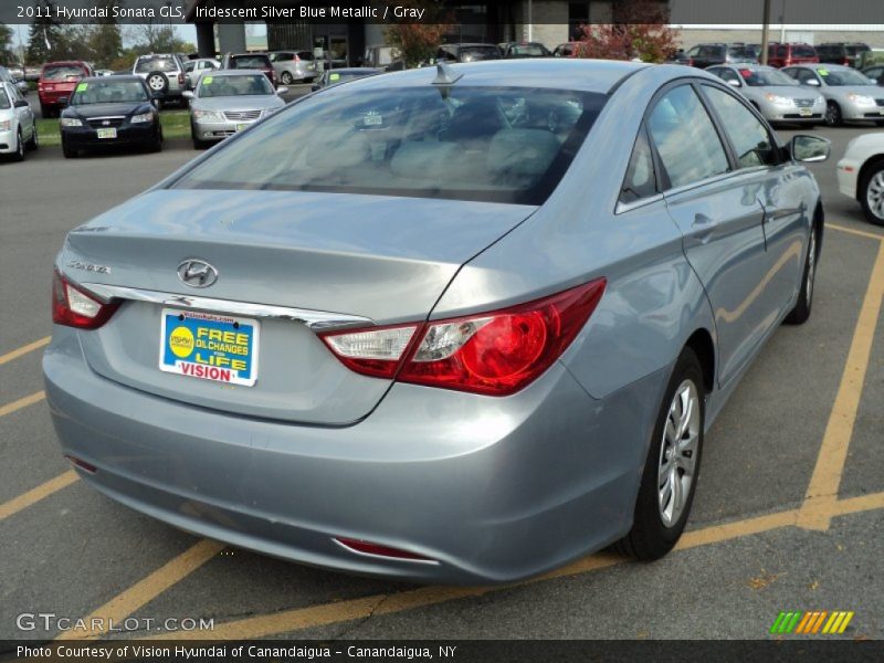 Iridescent Silver Blue Metallic / Gray 2011 Hyundai Sonata GLS