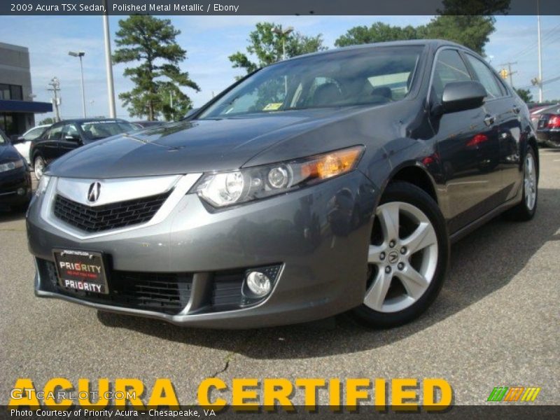 Polished Metal Metallic / Ebony 2009 Acura TSX Sedan
