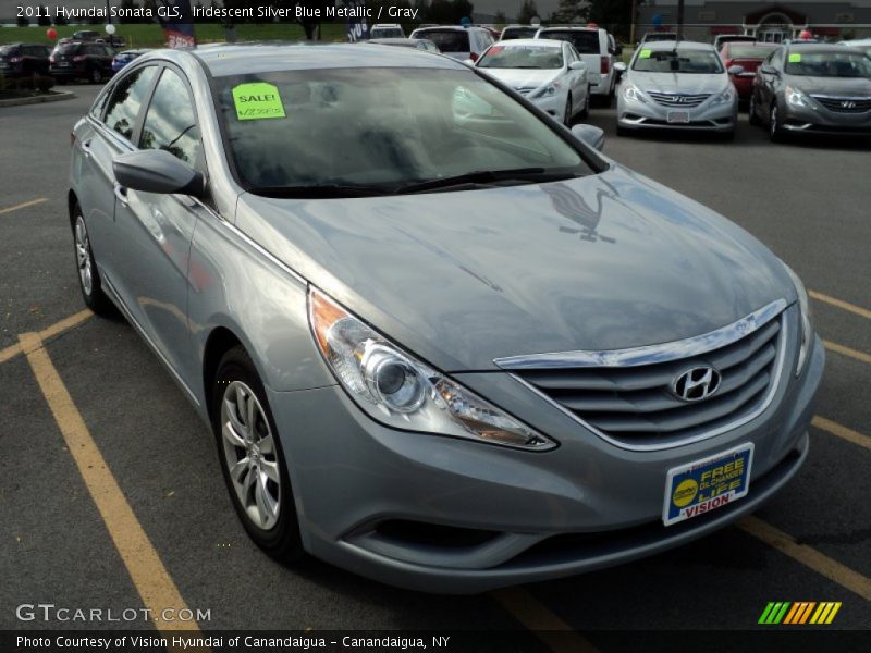 Iridescent Silver Blue Metallic / Gray 2011 Hyundai Sonata GLS