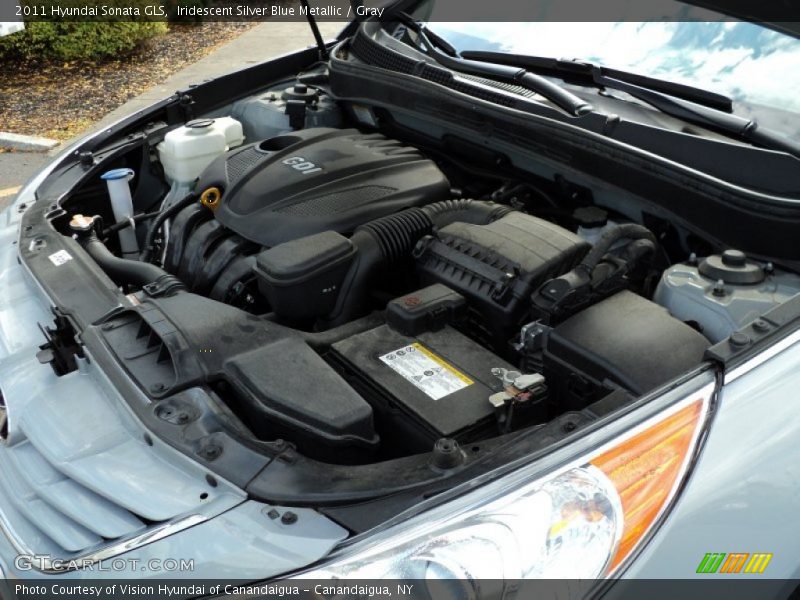 Iridescent Silver Blue Metallic / Gray 2011 Hyundai Sonata GLS