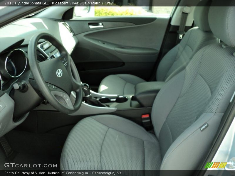 Iridescent Silver Blue Metallic / Gray 2011 Hyundai Sonata GLS