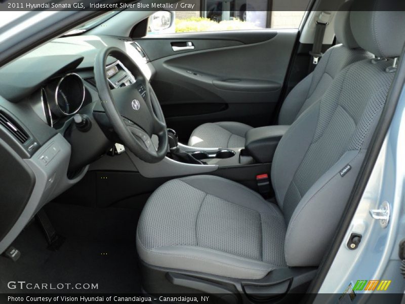 Iridescent Silver Blue Metallic / Gray 2011 Hyundai Sonata GLS