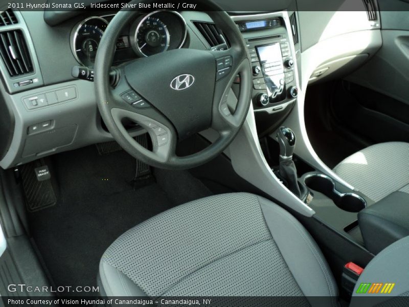 Iridescent Silver Blue Metallic / Gray 2011 Hyundai Sonata GLS