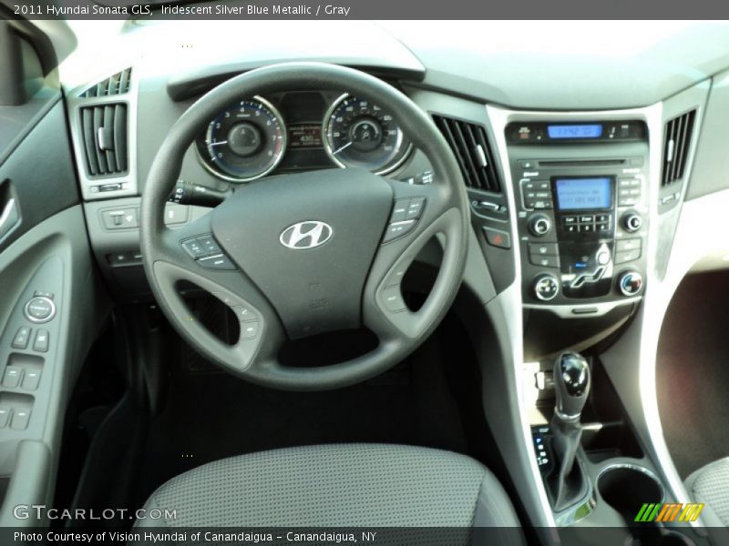 Iridescent Silver Blue Metallic / Gray 2011 Hyundai Sonata GLS