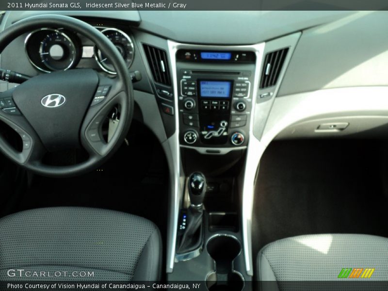 Iridescent Silver Blue Metallic / Gray 2011 Hyundai Sonata GLS