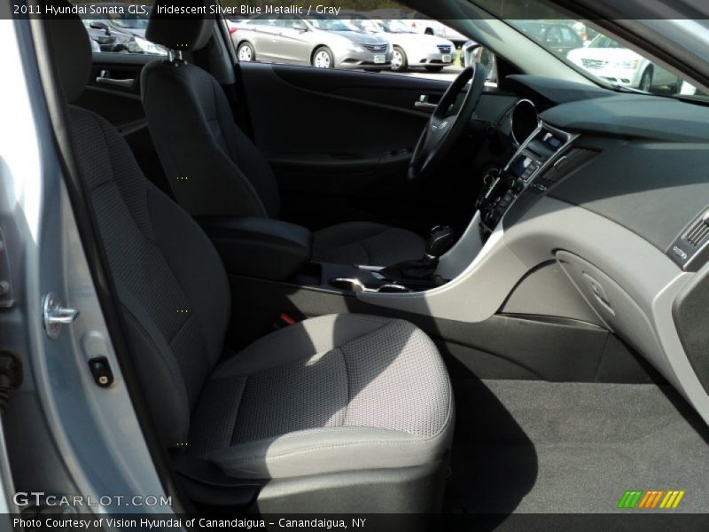 Iridescent Silver Blue Metallic / Gray 2011 Hyundai Sonata GLS