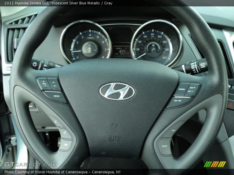 Iridescent Silver Blue Metallic / Gray 2011 Hyundai Sonata GLS
